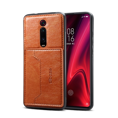 

Dibase TPU + PC + PU Crazy Horse Texture Protective Case for Xiaomi Redmi K20 / K20 Pro, with Holder & Card Slots(Brown)