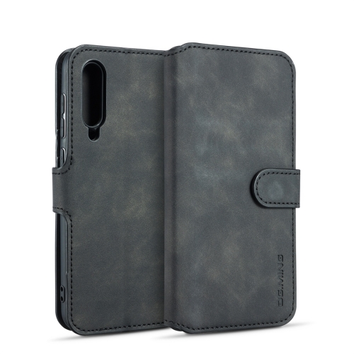 

DG.MING Retro Oil Side Horizontal Flip Case for Xiaomi Mi 9 SE, with Holder & Card Slots & Wallet (Black)