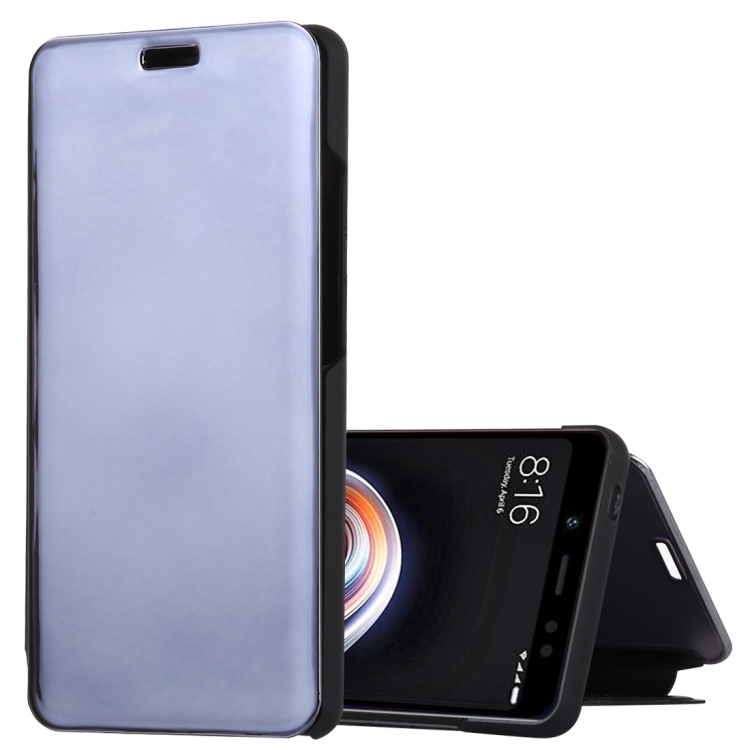 

Mirror Clear View Horizontal Flip PU Leather Case for Xiaomi Redmi Note 5 Pro, with Holder (Black)