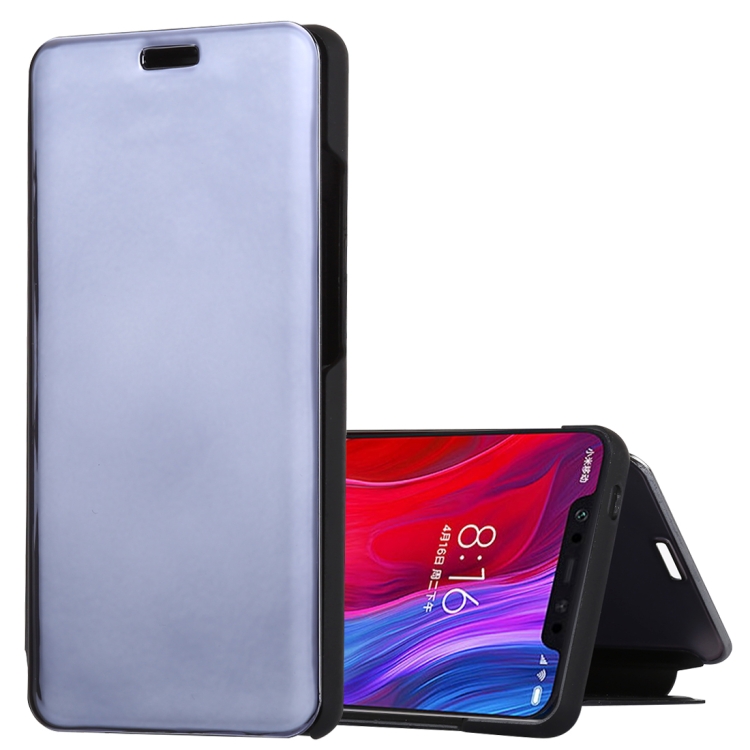 

Mirror Clear View Horizontal Flip PU Leather Case for Xiaomi Mi 8, with Holder (Black)