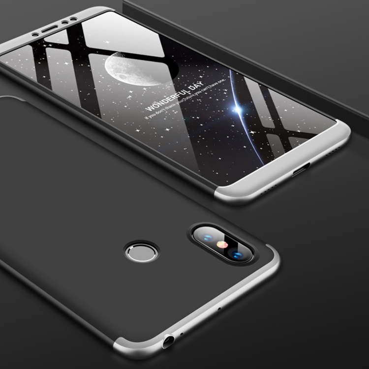 

GKK Three Stage Splicing Full Coverage PC Case for Xiaomi Mi Max 3 (Black+Silver)