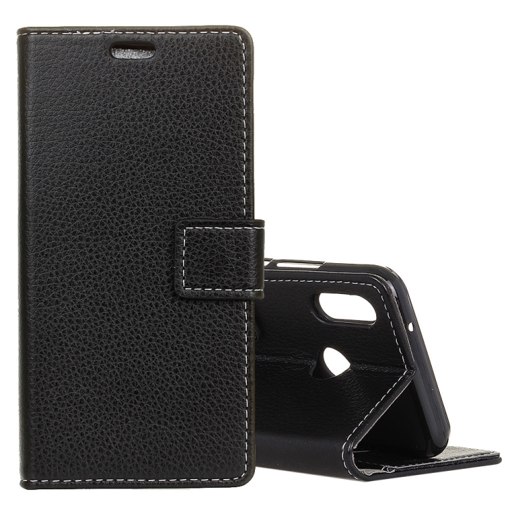 

Litchi Texture Horizontal Flip Leather Case for Xiaomi Redmi Note 6 Pro, with Holder & Card Slots & Wallet (Black)