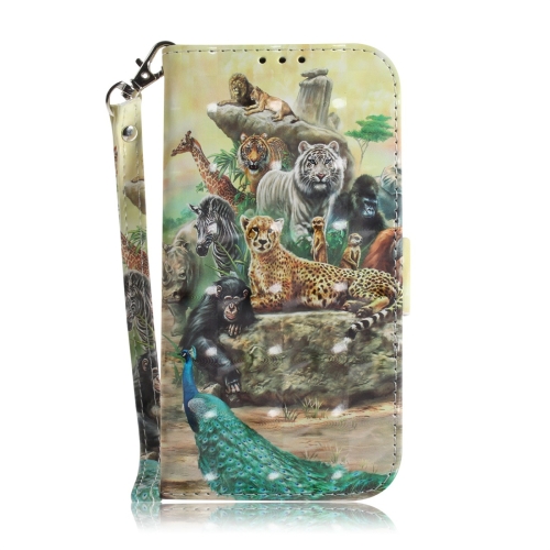 

Animals Pattern 3D Coloured Drawing Horizontal Flip Leather Case for Xiaomi Redmi 7, with Holder & Card Slots & Wallet