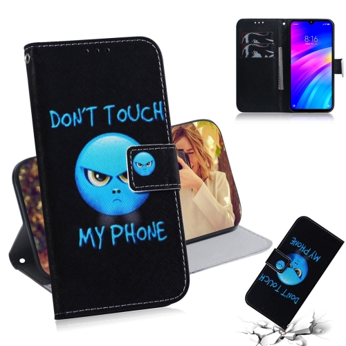 

Anger Pattern Coloured Drawing Horizontal Flip Leather Case for Xiaomi Redmi 7, with Holder & Card Slots & Wallet