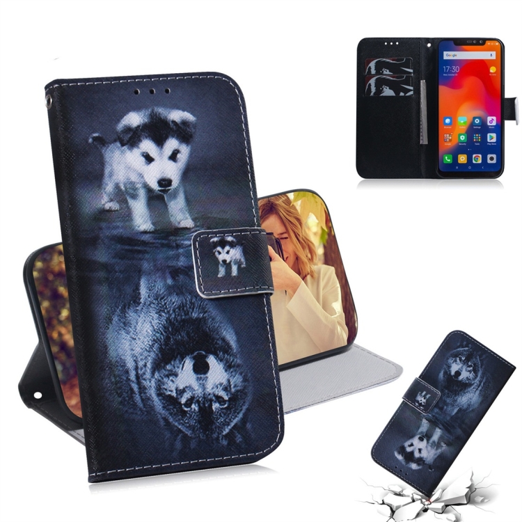 

Wolf and Dog Pattern Coloured Drawing Horizontal Flip Leather Case for Xiaomi Redmi Note 6 / Redmi Note 6 Pro, with Holder & Card Slots & Wallet