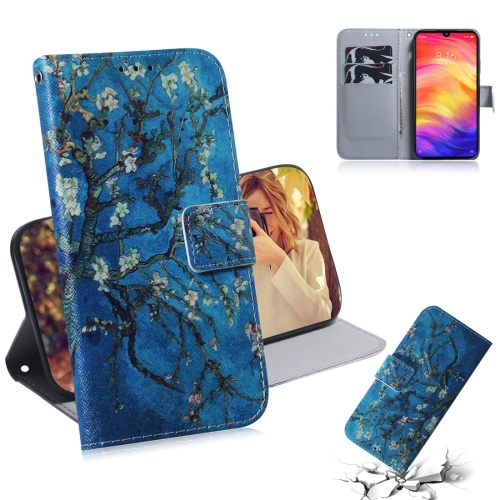 

Apricot Flower Pattern Coloured Drawing Horizontal Flip Leather Case for Xiaomi Redmi Note 7, with Holder & Card Slots & Wallet