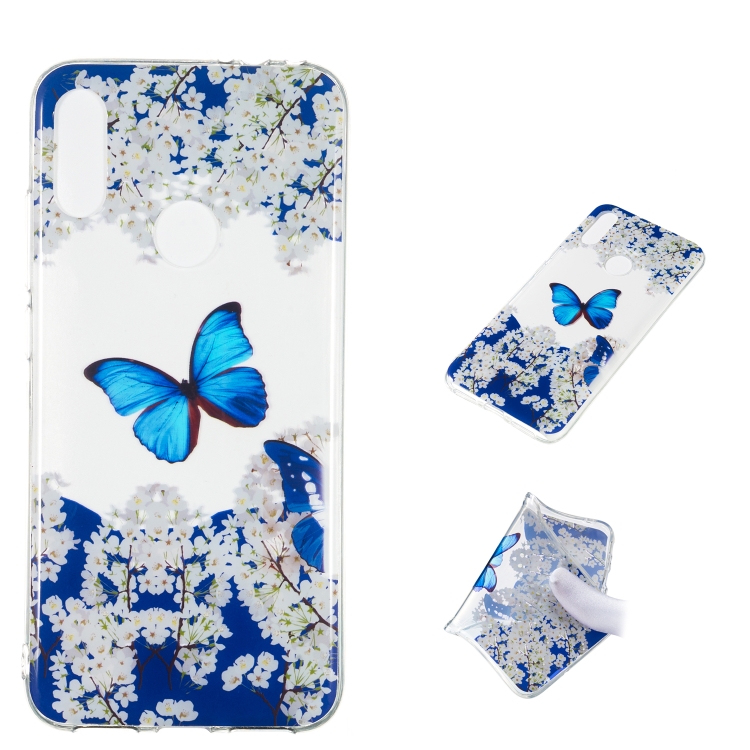 

Blue Butterfly Pattern Highly Transparent TPU Protective Case for Xiaomi Redmi Note 7