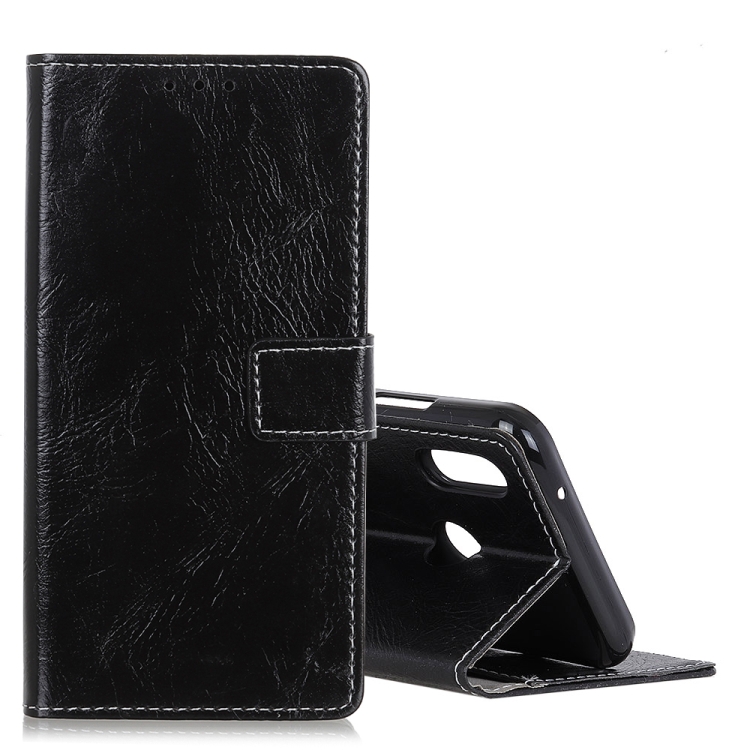 

Retro Crazy Horse Texture Horizontal Flip Leather Case for Xiaomi Redmi 7, with Holder & Card Slots & Photo Frame (Black)