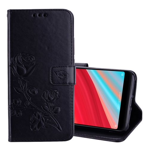 

Rose Embossed Horizontal Flip Environmental PU Leather Case for Xiaomi Redmi S2, with Holder & Card Slots & Wallet (Black)