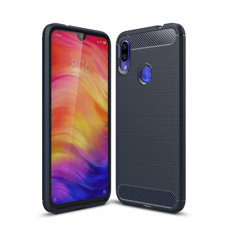 

Brushed Texture Carbon Fiber TPU Case for Xiaomi Redmi Note 7 / Redmi Note 7 Pro(Navy Blue)