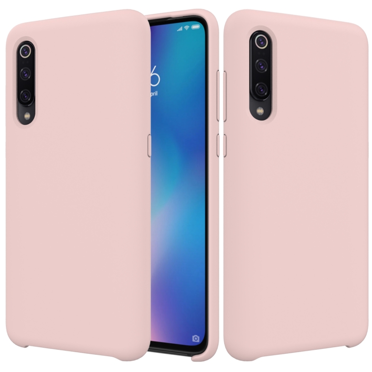 

Solid Color Liquid Silicone Dropproof Protective Case for Xiaomi Mi 9(Pink)