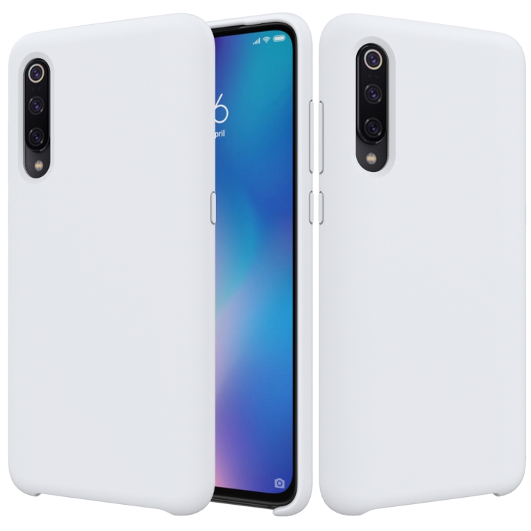 

Solid Color Liquid Silicone Dropproof Protective Case for Xiaomi Mi 9(White)