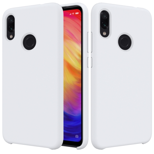 

Solid Color Liquid Silicone Dropproof Protective Case for Xiaomi Redmi Note 7(White)