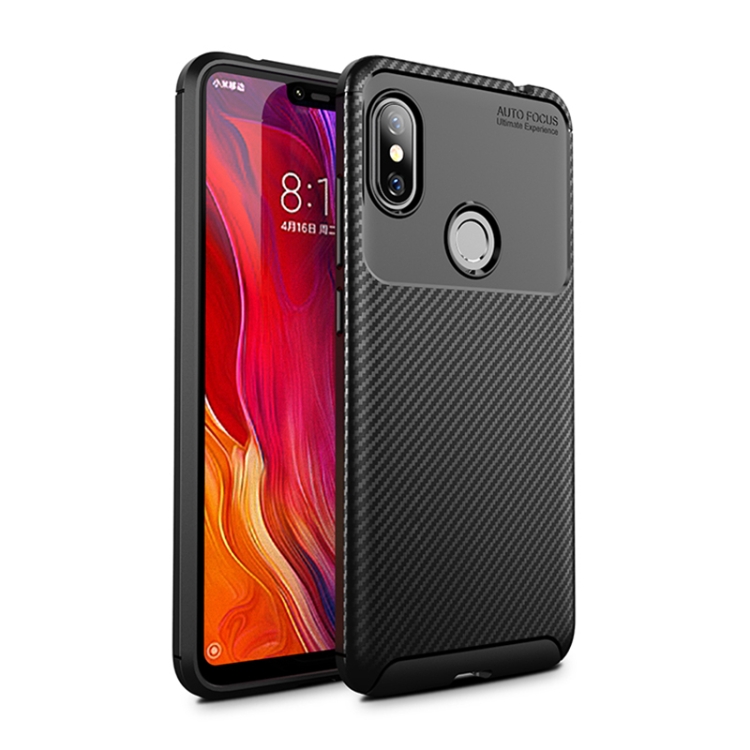 

Beetle Shape Carbon Fiber Texture Shockproof TPU Case for Xiaomi Redmi Note 6(Black)