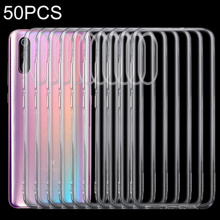 

50PCS 0.75mm Transparent TPU Case for Xiaomi Mi 9 SE
