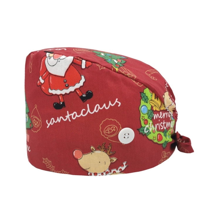 

2 PCS Unisex Cotton Printed Adjustable Surgical Cap (1)