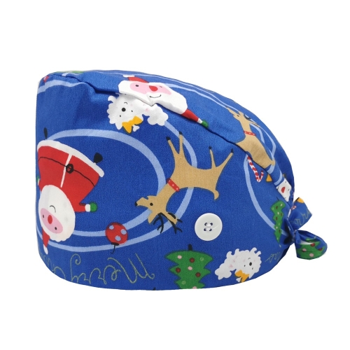 

2 PCS Unisex Cotton Printed Adjustable Surgical Cap (2)