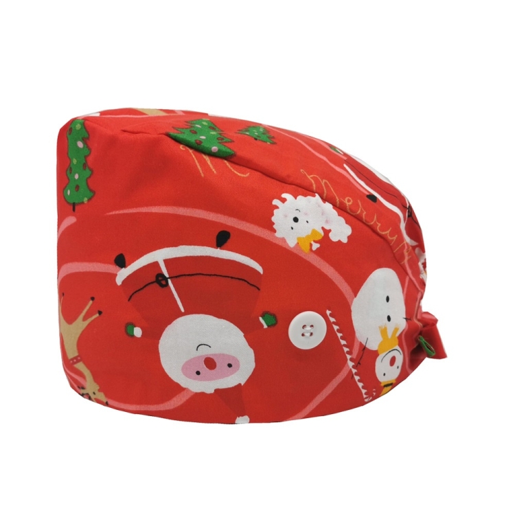 

2 PCS Unisex Cotton Printed Adjustable Surgical Cap (4)