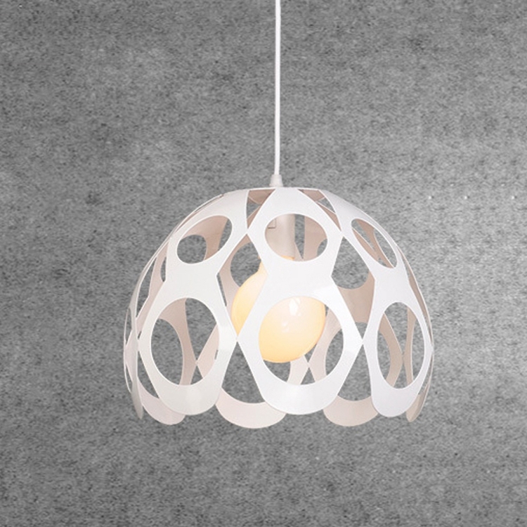 

YWXLight Modern Hollowing Iron Pendant Light Beautiful Tree Pattern Carve Lamp Vintage Chandelier Ceiling Loft Living Room Light Fixture (White)