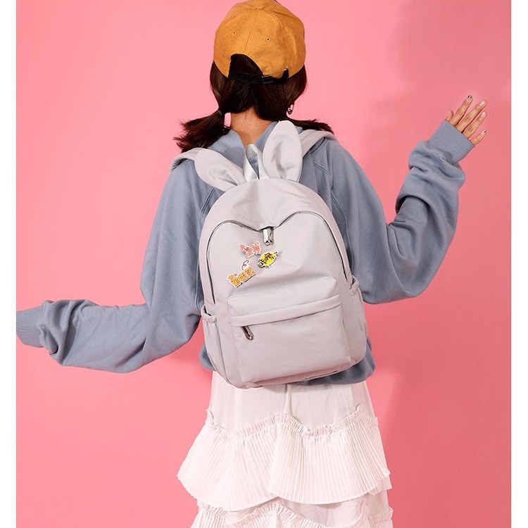 

Cute Bunny Ear Backpack Waterproof Girl Backpack with Chinese Character Handbag
