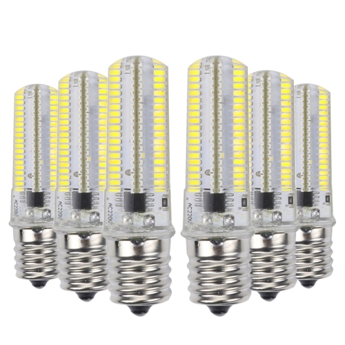 

YWXLight 6PCS E17 7W AC 220-240V 152LEDs SMD 3014 Energy-saving LED Silicone Lamp (Cold White)