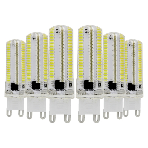 

YWXLight 6PCS G9 7W AC 220-240V 152LEDs SMD 3014 Energy-saving LED Silicone Lamp (Cold White)