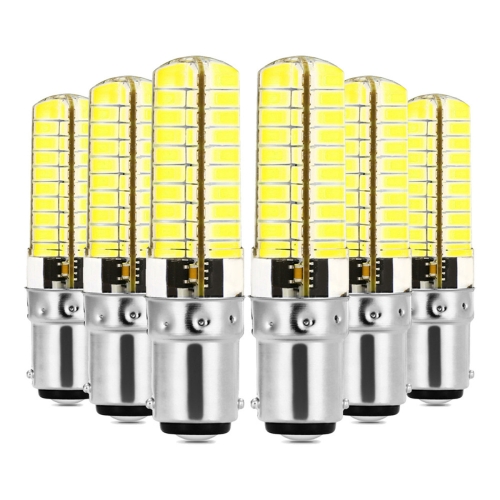 

YWXLight 6PCS BA15D 5W AC 220-240V 80LEDs SMD 5730 Energy-saving LED Silicone Lamp (Cold White)