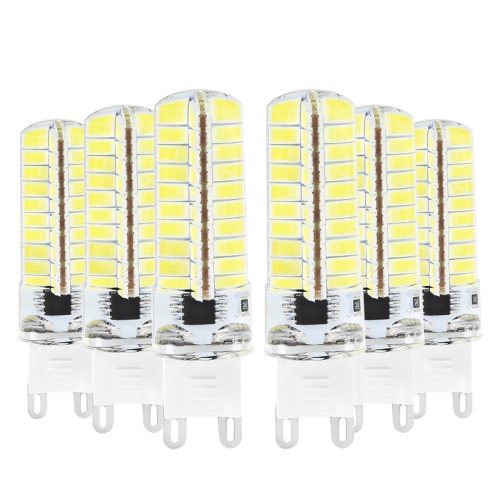 

6 PCS YWXLight G9 5W AC 110-130V 80LEDs SMD 5730 Energy-saving LED Corn Light (Cold White)