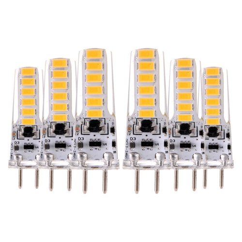 

6 PCS YWXLight GY6.35 4W 12LEDs SMD 5730 Energy Saving LED Silicone Lamp (Warm White)