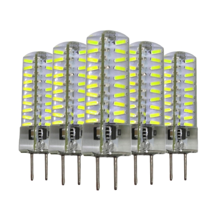 

5 PCS YWXLight GY6.35 5W 80LEDs SMD 4014 Energy Saving LED Silicone Lamp (Cold White)