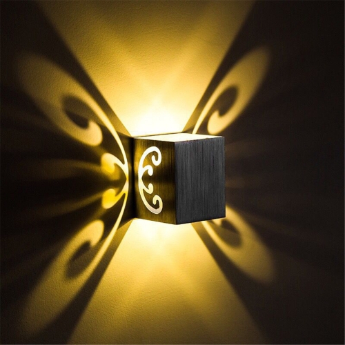

YWXLight 3W Aluminum Wall Sconce Decoration Lamp LED Wall Light, AC 110-240V (Warm White)