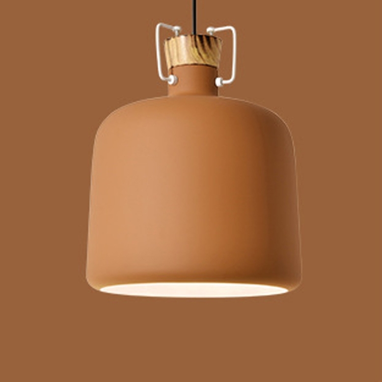 

YWXLight Single Head Restaurant Chandelier Modern Minimalist Wooden Chandelier Lamps (Brown)