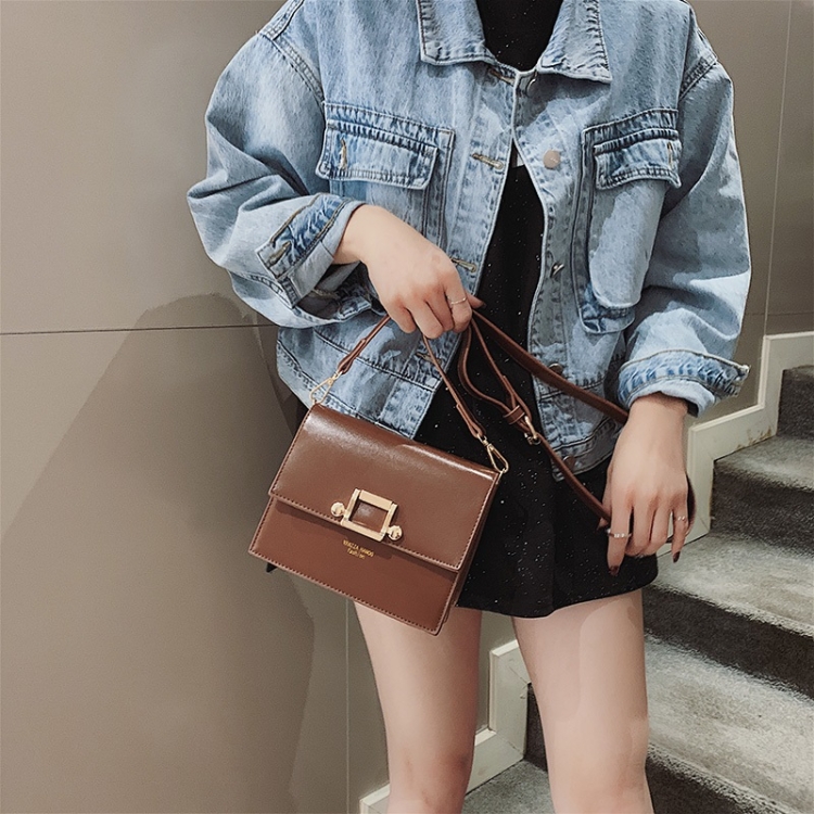 

Fashion PU Leather Single Shoulder Bag Ladies Handbag Messenger Bag (Brown)