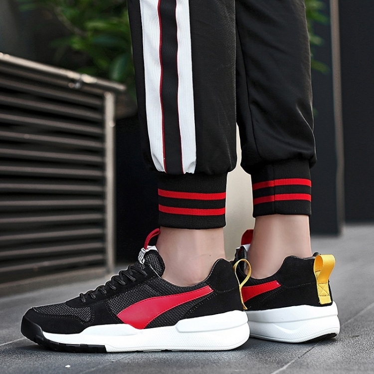 

Lightweight and Comfortable Mesh Outdoor Sport Casual Shoes for Men (Color:Black Red Size:44)