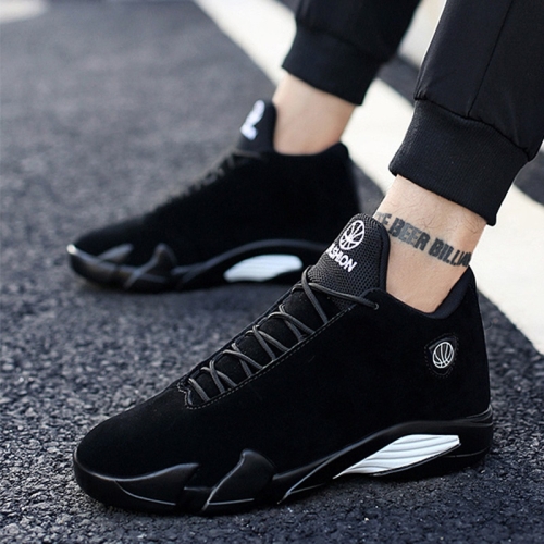 

Outdoor High-top Suede Casual Fashion Sport Shoes for Men (Color:Black Size:39)