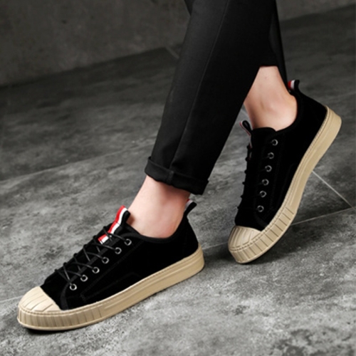 

Shell Head Low-cut Lace-up Outdoor Casual Shoes for Men (Color:Black Size:44)