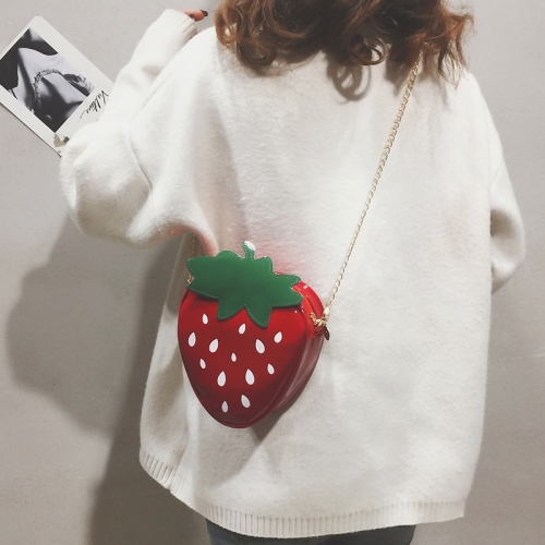 

Strawberry Fashion PU Leather Single Shoulder Bag Ladies Handbag Mobile Phone Bag