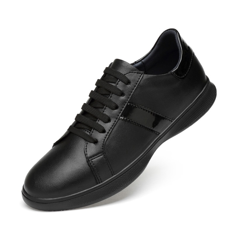 

Fashion Breathable Wear Resistant Leather Casual Shoes for Men (Color:Black Size:40)