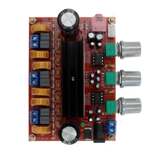 

LDTR-WG0197 2.1 Channel Digital Amplifier Board Module with 12V-24V Wide Voltage, TPA3116D2, 50W+50W+100W (Red)