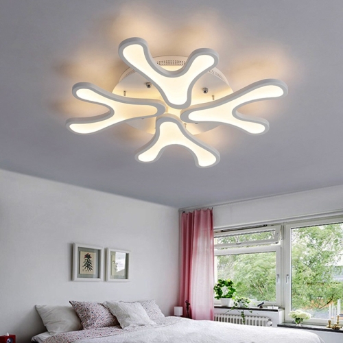 

Simple Modern Led Ceiling Lamp Creative Atmosphere Hotel Lobby Ceiling Lamp Living Room Nordic Flower Ceiling Lamp, 4 Heads 580mm (White Light)