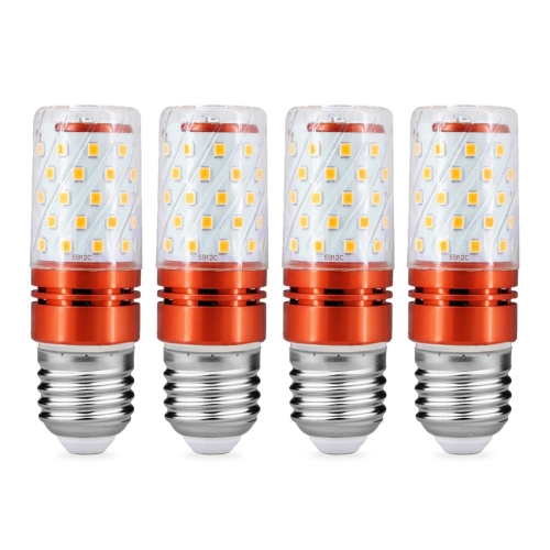 

YWXLight E27 LED Bulbs, 8W LED Candelabra Bulb 70 Watt Equivalent, 700lm, Decorative Candle Base E27 Corn Non-Dimmable LED Chandelier Bulbs LED Lamp 4PCS (Warm White)