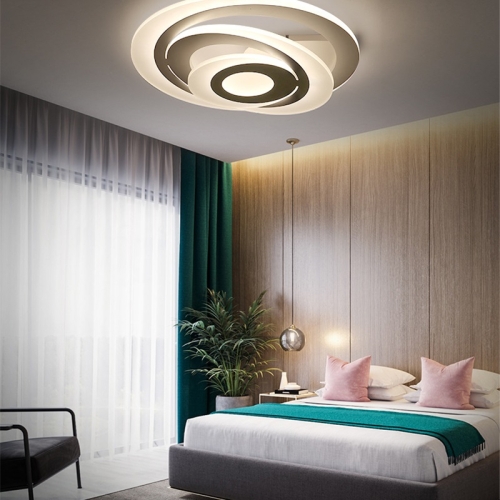 

Round Bedroom Atmosphere Fashion Restaurant Multi-layer Acrylic Living Room Lamp, Diameter 500mm (White Light)