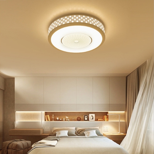 

24W Modern Minimalist Round Living Room Lamp Dining Room Bedroom Highlight Chip White Light LED Ceiling Light, Diameter: 42cm