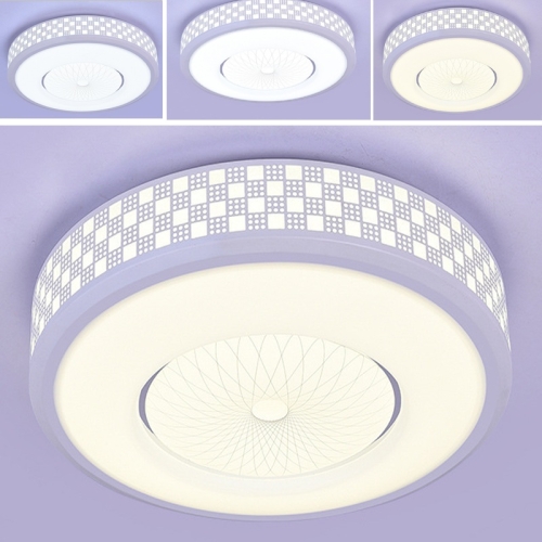 

Modern Minimalist Round Living Room Lamp Dining Room Bedroom Highlight Chip LED Ceiling Light Stepless Dimming Remote Control Diameter: 42cm