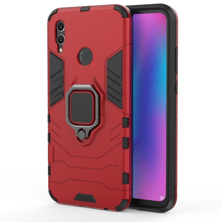 

PC + TPU Shockproof Protective Case with Magnetic Ring Holder for Huawei Honor 10 Lite (Red)