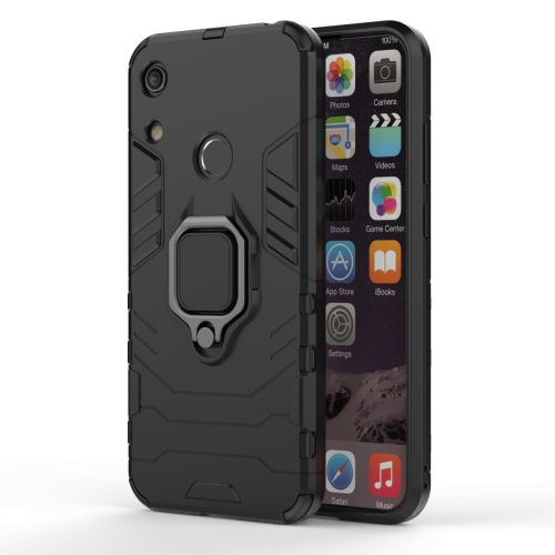 

PC + TPU Shockproof Protective Case for Huawei Honor Play 8A, with Magnetic Ring Holder (Black)