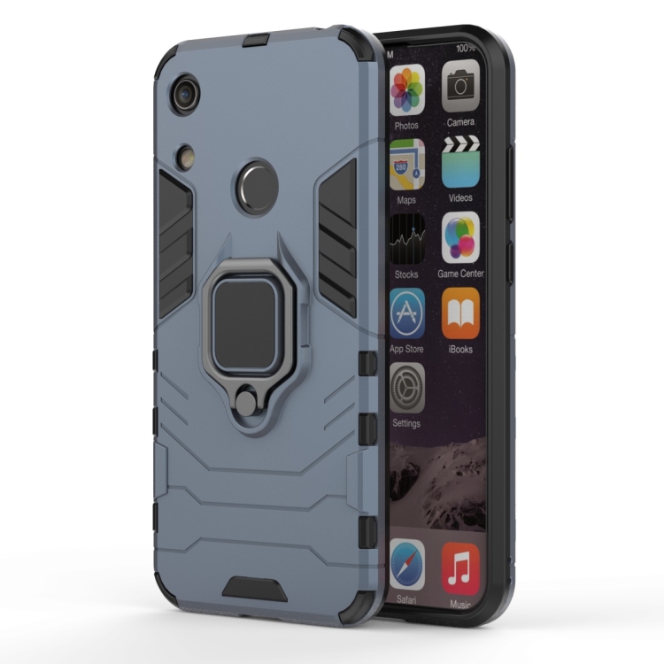

PC + TPU Shockproof Protective Case for Huawei Honor Play 8A, with Magnetic Ring Holder (Grey)