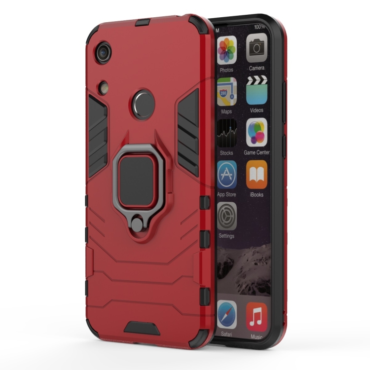 

PC + TPU Shockproof Protective Case for Huawei Honor Play 8A, with Magnetic Ring Holder (Red)