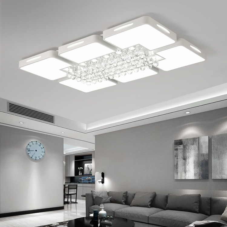 

108W Living Room Simple Modern LED Ceiling Lamp Crystal Light, 120 x 80cm (White Light)