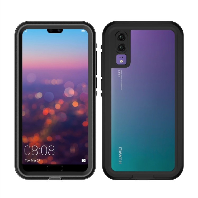

2m Waterproof 2m Shockproof Dustproof PC+TPU Case for Huawei P20 (Black)